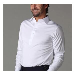 Collars & Co Semi-Spread Collar Polo Long Sleeve M READ THE DESCRIPTION